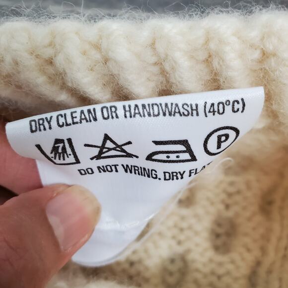 Sheila Handknits Irish Wool Cable Knit Sweater XL Chunky Fisherman Cottagecore - Picture 7 of 8